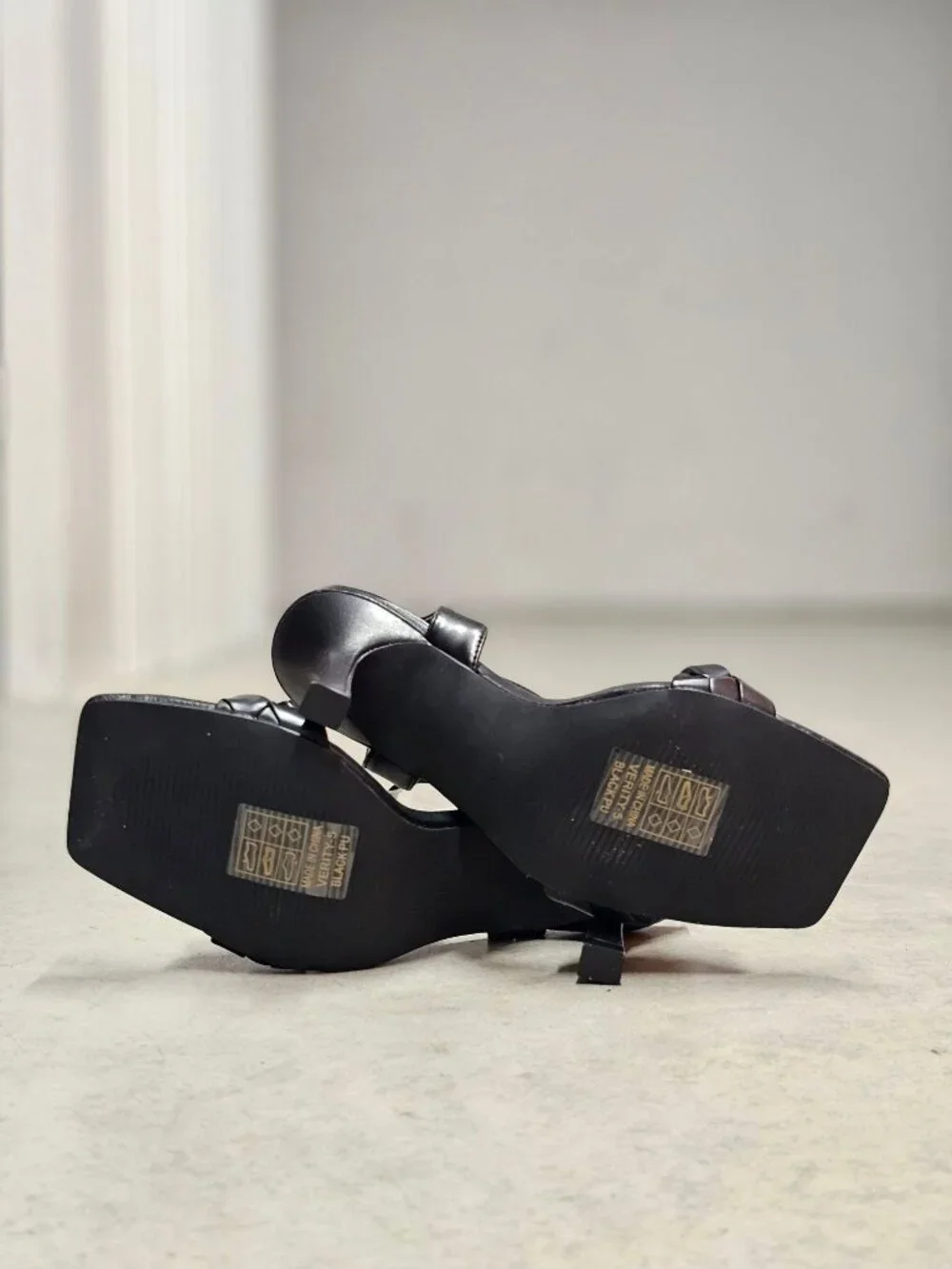 Braided Strap High Heel Sandals With Adjustable Ankle Strap & Square Toe Design - Picture 5 of 14